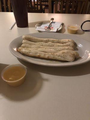 Breadsticks with Cheese Sauce