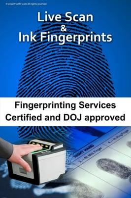 LIVE SCAN FINGERPRINTING SAN FRANCISCO 94121 94118 DOJ FBI LIVESCAN FINGER ROLLING INK FINGERPRINTS FINRA FD-258 SF RICHMOND