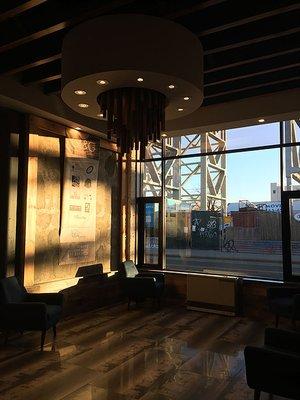 The Lobby of Gowanus Lofts and Gallery (where the practice is located).