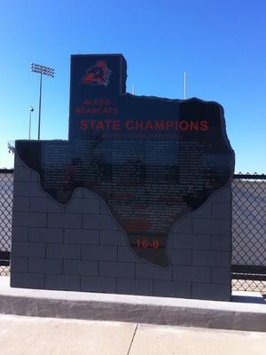 State Championship Monuments for Football, Baseball, Softball Etc....Texas Shaped and Set by Our professionals