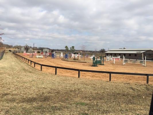 Stadium jumping area is well designed and organized.