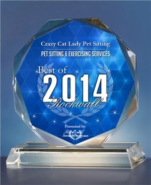 Crazy Cat Lady Pet Sitting Receives 2014 Best of Rockwall Award 
 Rockwall Award Program