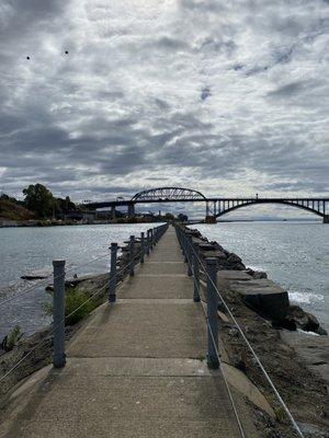 A view from the beginning of the river path. The best part about this park!