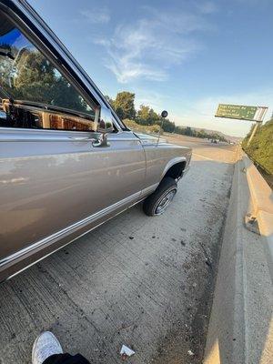 Flat tire 118 freeway