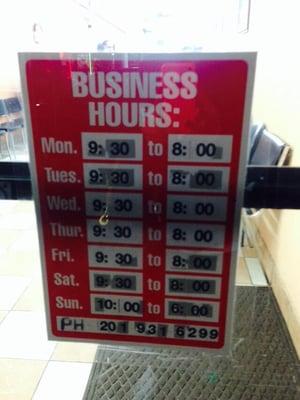 Their hours