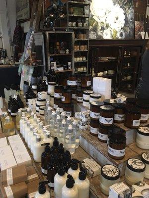 Beautiful lotions and soaps