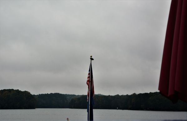 Overcast but view across the lake