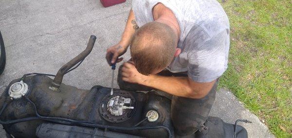 2011 Dodge Ram fuel tank. Paul Removing the bad fuel pump