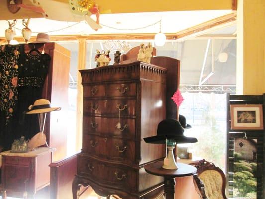 Antique furniture and period pieces.