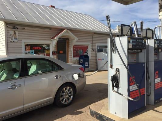 Filling up with non-ethanol gas at Zach's