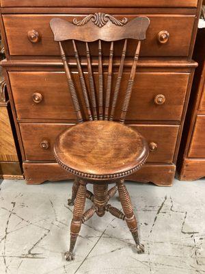 Glass claw footed piano chair