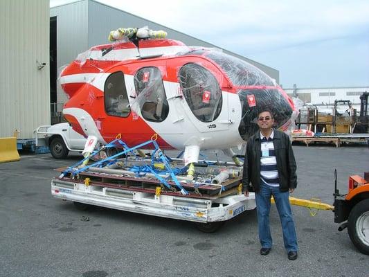 Boss on the Tarmac with our shipment of an MD600N