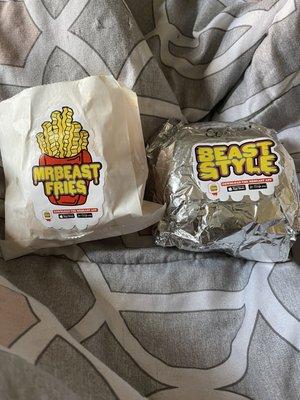 Cheeseburger(2 patties)and seasoned fries