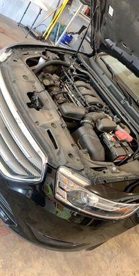 Before - engine bay clean