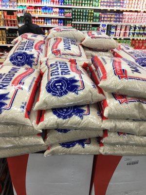 The rice in question....Blue Ribbon.  DO NOT BUY IT AS IT HAS DORMANT BUGS! @10.99