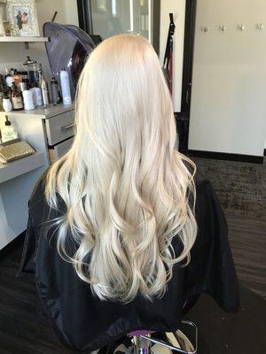 Pearly white blonde