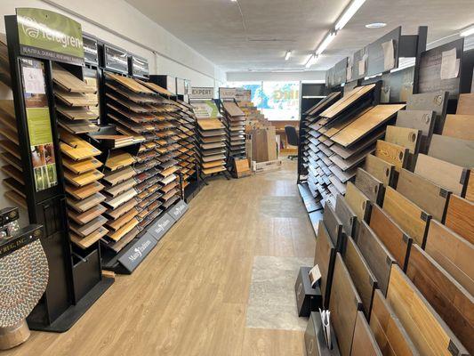 We have a large selection of hardwood and bamboo flooring that we sell and install. Brands include: BSL, Hallmark, Teragren, and Lauzon.