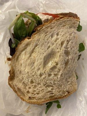 Chicken salad sandwich on Tuscan wheat (half)