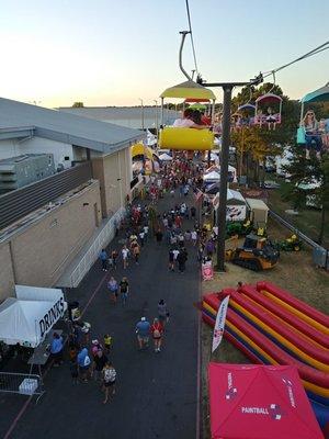 On tram at Georgia state fair.