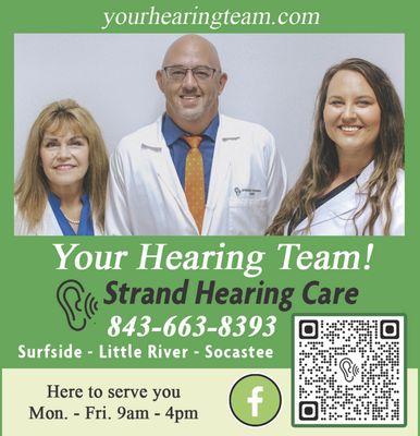 We offer hearing aid sales and service