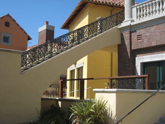 Stair railing at Cielo Village, Rancho Santa Fe