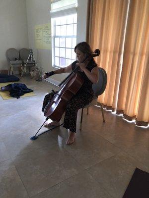 Talented and generous Cellist Angela Maleh