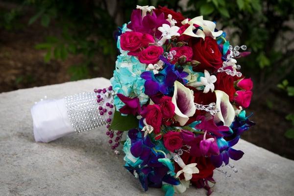 The drama of color!  Brides Bouquet.