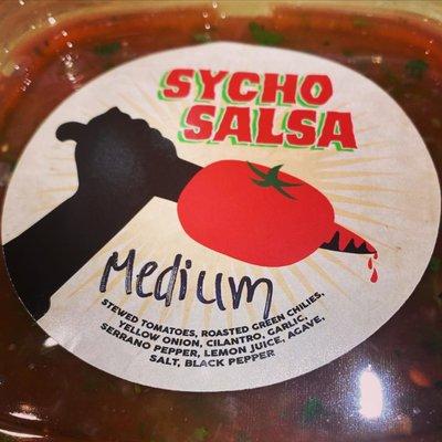 Sycho Salsa: made in house and served with breakfast burritos.