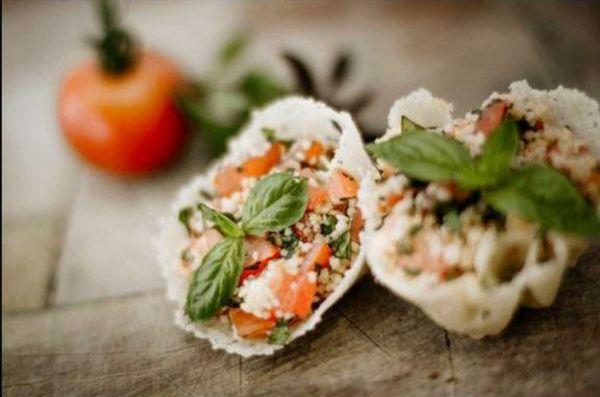 Tabboulah salad with parmesan crust