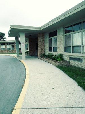 Sidewalk to front entrance