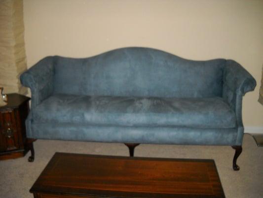 My  reupholstered couch!