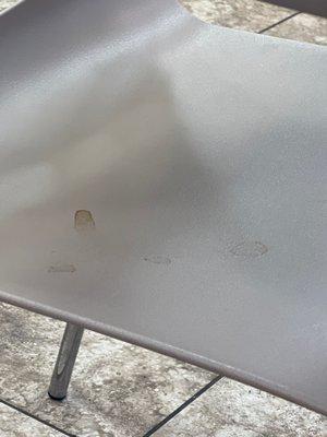 Example of dirty chairs.