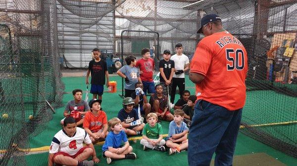 J R Richard, former MLB Houston Astros pitcher -- now pitching coach at Heights Sports Academy.