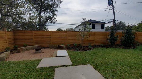 Beautiful 8ft board on board horizontal cedar fence