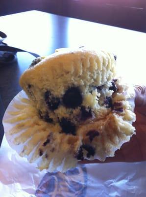 Low fat lemon blueberry muffin