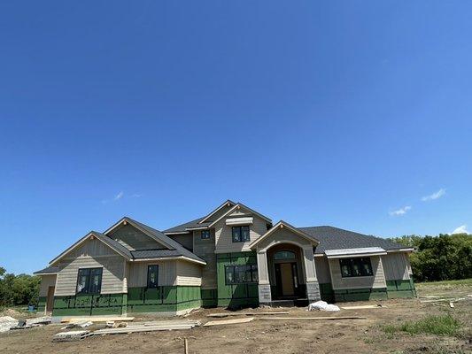 James hardie siding installed on this amazing residence.