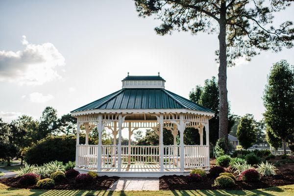 Our gazebo is a perfect spot for an outdoor wedding