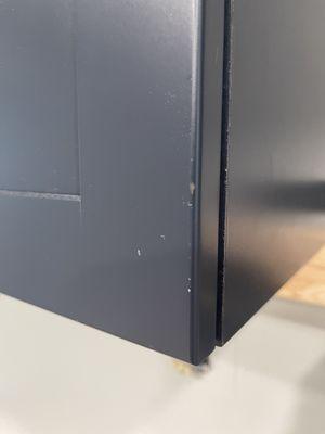 Scratches on cabinet during installation