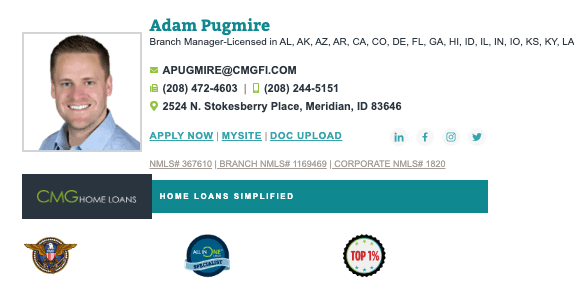 Adam Pugmire | NMLS ID# 367610