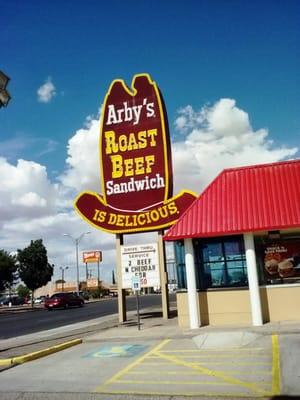 Look for the giant Arby's hat!