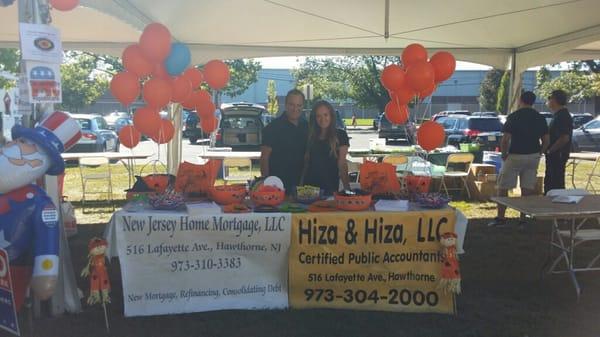 Our booth at Hawthorne Day