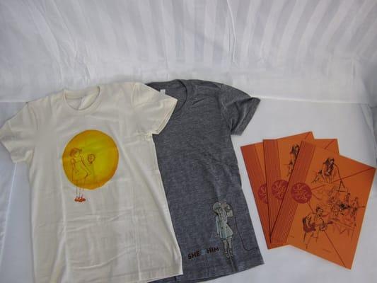 Screen printed merchandise produced for our customer She & Him