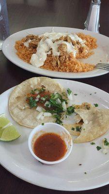 Chicken on the beach Fish taco