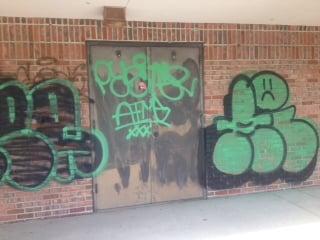 Graffiti removal before