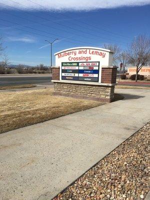 AT&T can be found in the Mulberry and Lemay Crossings plaza