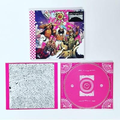 Flatbush Zombies "3001: A Laced Odyssey", 4 panel digipak on 20pt stock with a glued in booklet.