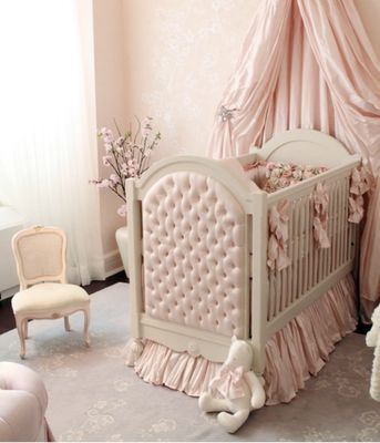 Custom Crib Set and bespoke bedding.