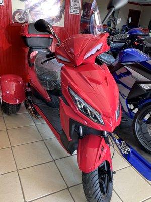 Newest in stock our 150cc Trike. Come and check out this scooter today also comes with a hitch.