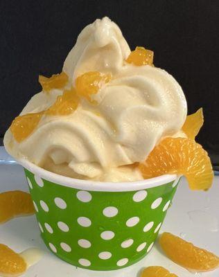 Joliet Orange- our soft serve ice cream made with fresh Oranges.. absolutely delicious