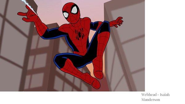 Amario's Art Academy student drawing of Spider-Man. Created in Animation class by Isaiah M.